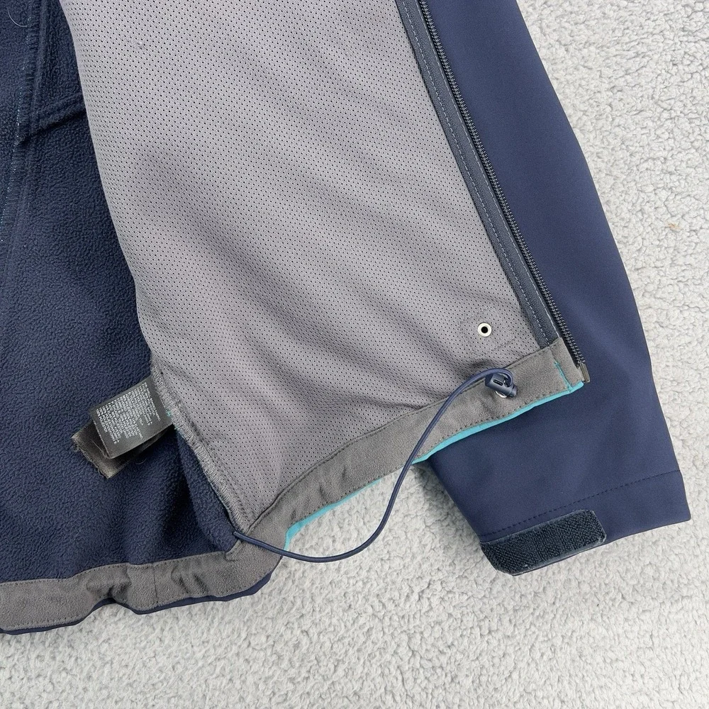 The North Face Apex Bionic Soft Shell Jacket Men's Large Blue Teal Full Zip Outd